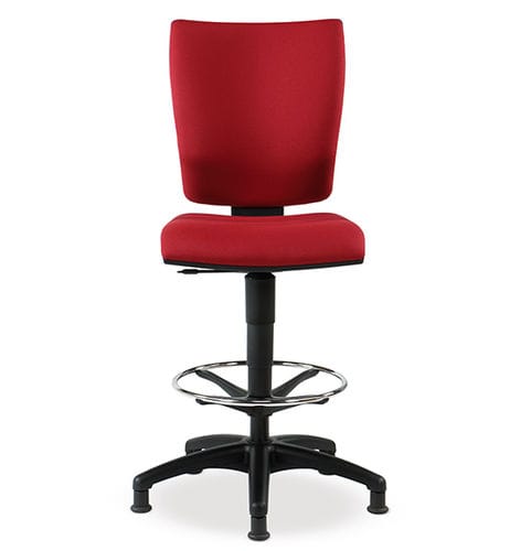Sgabello operativo contemporaneo - GUJA - TALIN SRL - in tessuto / in pelle / con supporto in alluminio