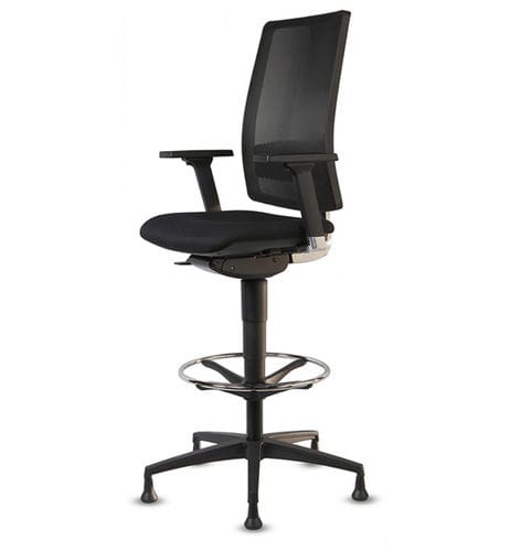 Sgabello contemporaneo - HON - TALIN SRL - in pelle / in rete / in poliuretano