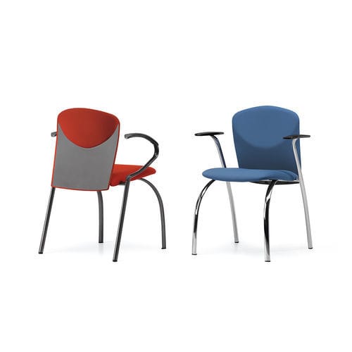Sedia visitatore contemporanea - VULCAN - TALIN SRL - da interno / in cromo / in pelle