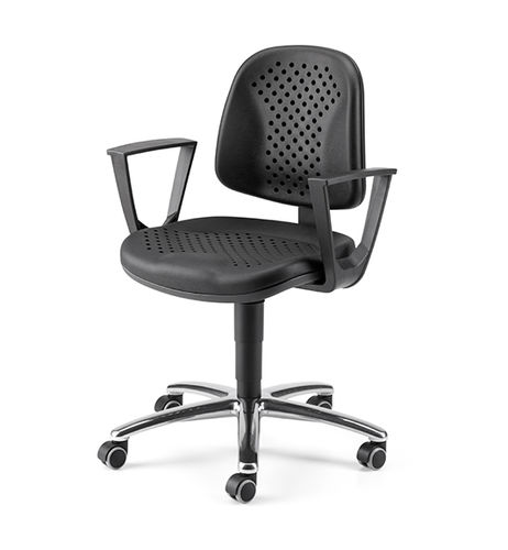 Sedia da ufficio contemporanea - WORK - TALIN SRL - da interno / in poliuretano / in cromo