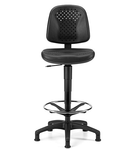 Sgabello da ufficio contemporaneo - WORK - TALIN SRL - in legno compensato / in poliuretano / con supporto in alluminio