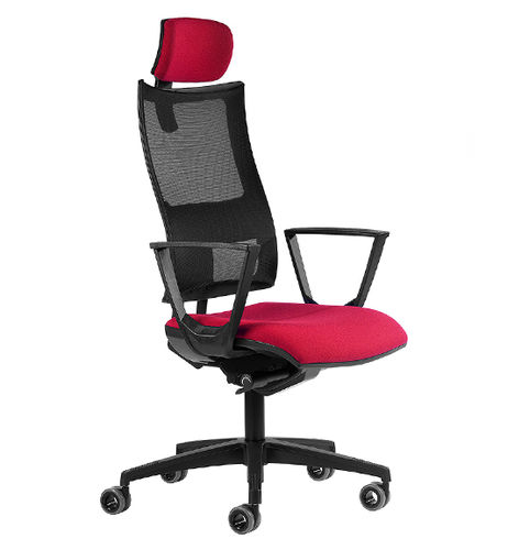 Poltrona direzionale contemporaneo - ALLYNET - TALIN SRL - in pelle / in tessuto / in cromo
