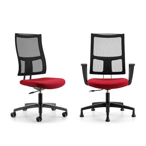 Poltrona da ufficio contemporanea - ALLYNET - TALIN SRL - in pelle / in tessuto / in metallo
