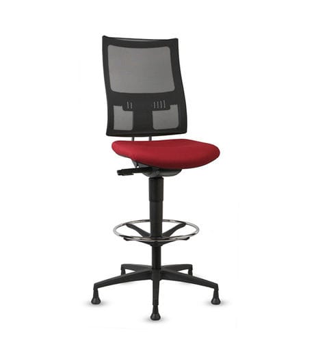 Sgabello operativo contemporaneo - ALLYNET - TALIN SRL - in tessuto / in pelle / con supporto in alluminio dipinto