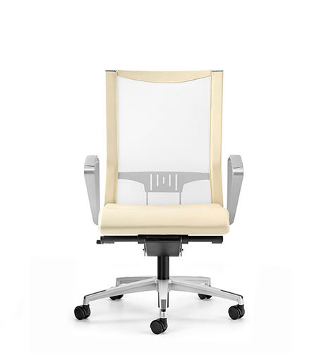 Poltrona da ufficio contemporanea - AVIANET - TALIN SRL - in pelle / in tessuto / in metallo