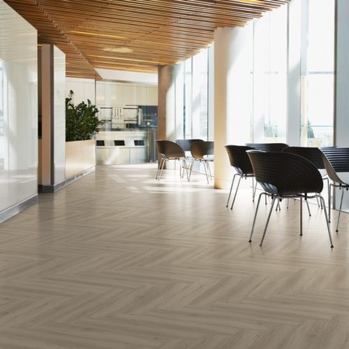 Pavimento ecologico - ALMOND – HERRINGBONE - Aspecta Flooring - in vinile / da interno / per ufficio