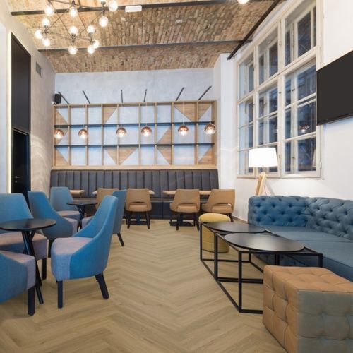 Pavimento ecologico - MACADAMIA – HERRINGBONE - Aspecta Flooring - in vinile / da interno / per ufficio