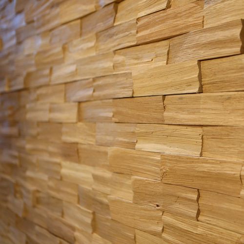 Paramento in legno - OAK BRICK - Relief Walls - indoor / testurizzato / marrone