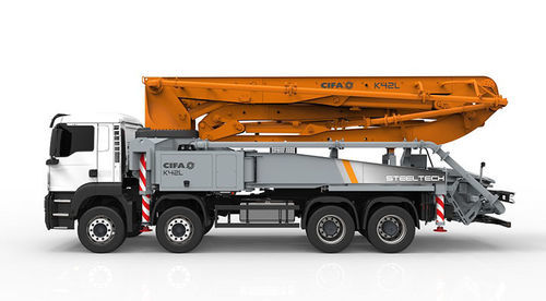 Pompa per calcestruzzo mobile - K42L - CIFA S.p.A - montata su camion