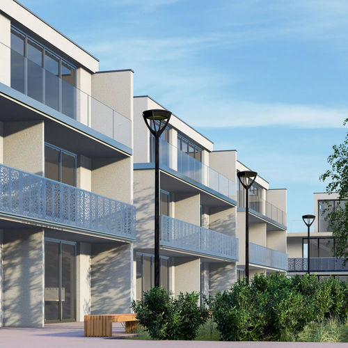 Ringhiera design - MODULARIS - Abel Metallsysteme GmbH & Co. KG - in alluminio / a pannelli / in lamiera forata
