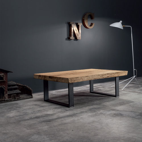 Tavolino basso contemporaneo - MASTER  - Devina Nais - in rovere / in ferro / rettangolare