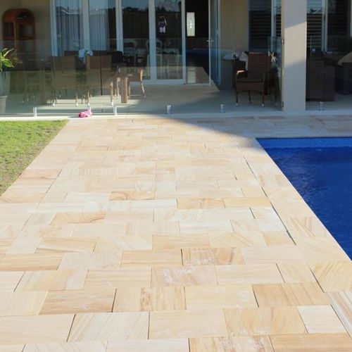 Lastra in pietra in pietra naturale - TEAK WOOD - Asian Stones - per pavimento / opaca / gialla