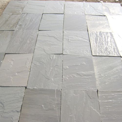 Lastra in pietra in pietra naturale - KANDLA - Asian Stones - per pavimento / sabbiata / grigia