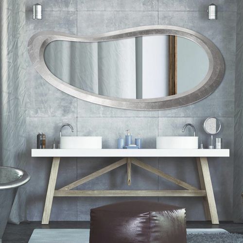 Specchio da bagno a muro - P4257 - PINTDECOR - contemporaneo / argentato