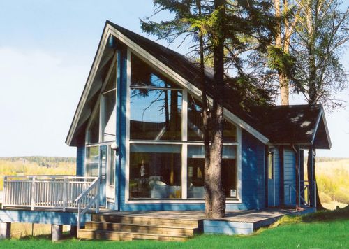 Casa prefabbricata - TUNTURI : 110 - Artic House - in legno massiccio assemblato / ecologica / classica