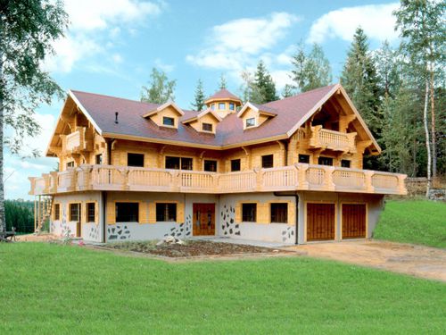 Casa prefabbricata - EUROHOME : 498 - Artic House - in legno massiccio assemblato / ecologica / classica