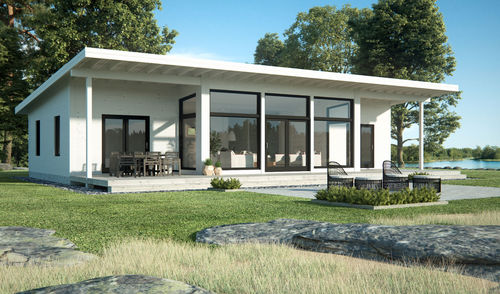 Casa prefabbricata - NORDIC COLLECTION 125 - Artic House - contemporanea / con terrazza / con struttura in legno