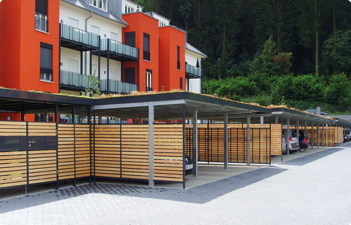 Tettoia per posto-auto contract - Gerhardt Braun - in metallo