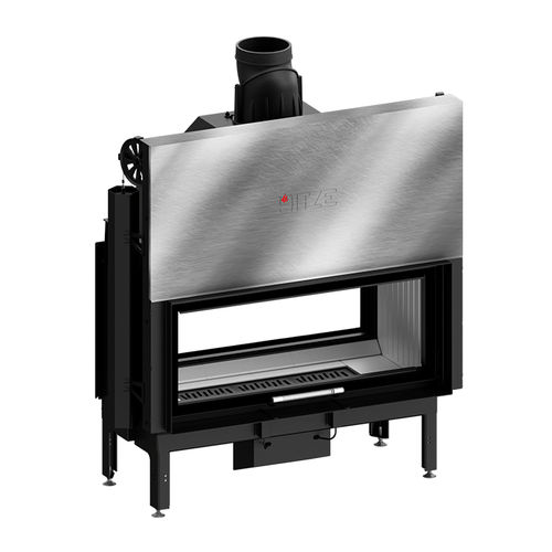 Camino a legna - ARDENTE DUO 105x43.DGS - Hitze - da incasso / ad isola / a doppia faccia