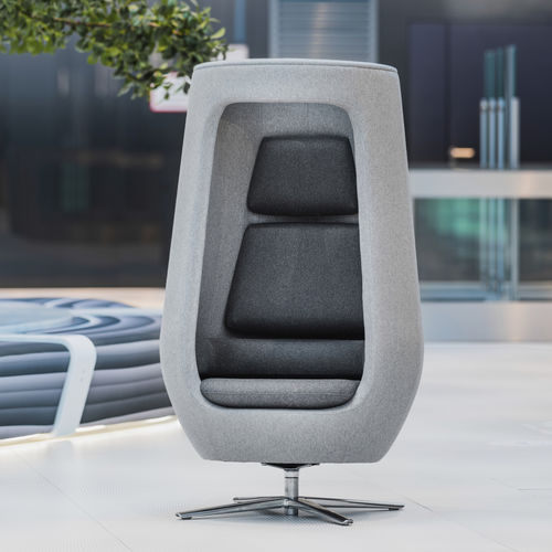 Poltrona contemporanea - A11 - Mikomax Smart Office - in lana / in legno compensato / con schienale alto