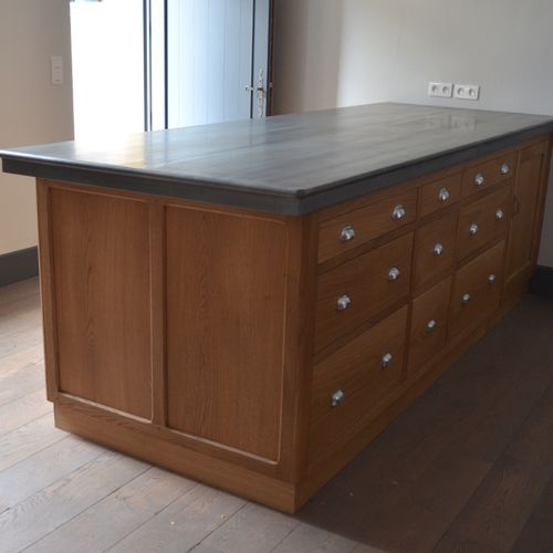 Piano di lavoro in zinco - CASTELNAU MAGNOAC - MISTERZINC - da cucina