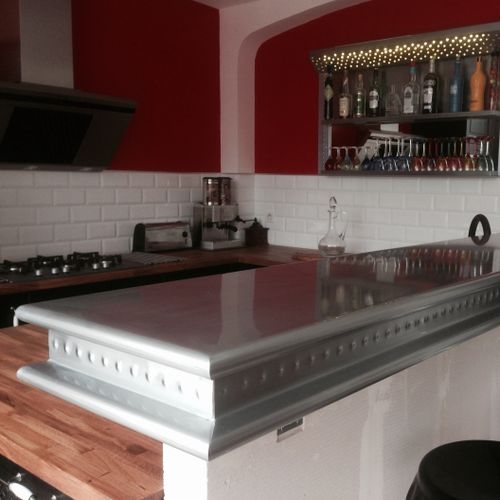 Bancone da bar - ALAIME - MISTERZINC - da cucina / dritto