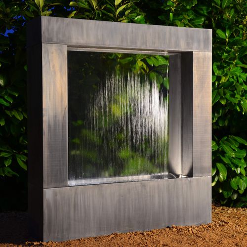 Fontana da giardino - REVERSO - MISTERZINC - in zinco titanio / contemporanea