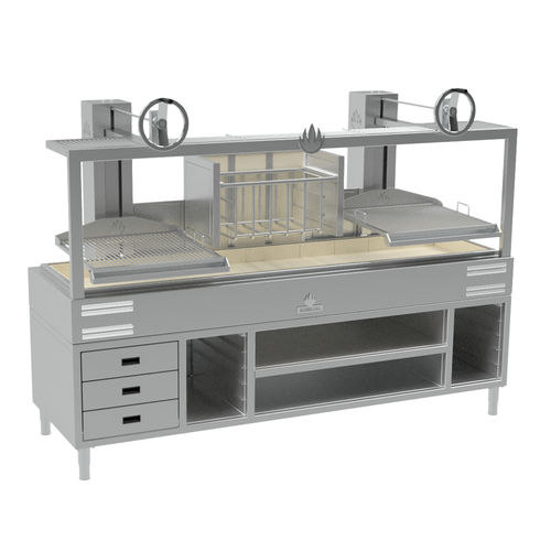 Grill a carbonella - PARRILLA GMB 252 FIRE - Mibrasa Charcoal Oven SL - da bancone / per cucina professionale