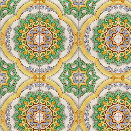 Piastrella in terracotta - GIALLO ARANCIO : PALAZZO BISCAI 4 - Ceramiche Militello art & design S.R.L - da interno / da parete / da pavimento