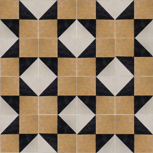 Piastrella in terracotta - GIALLO ARANCIO : ROND Q - Ceramiche Militello art & design S.R.L - da interno / da parete / da pavimento