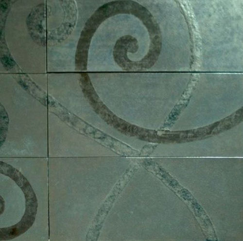 Piastrella in lavica - BASALTIC : MAIOLICATA ARGENTO COPIA - Ceramiche Militello art & design S.R.L - da interno / da parete / da pavimento