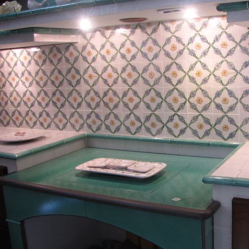 Piano di lavoro in pietra lavica - BASALTIC : TOPCUCINAO - Ceramiche Militello art & design S.R.L - da cucina / blu / verde