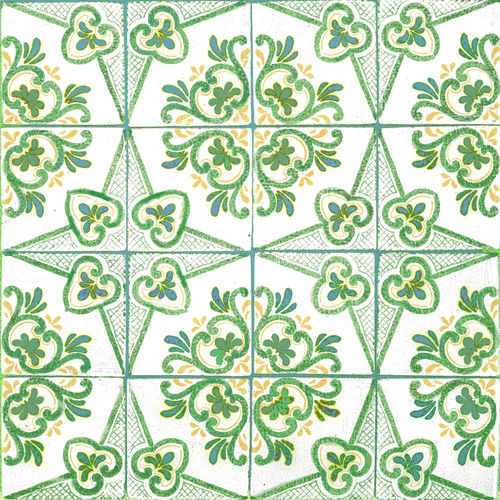 Piastrella in ceramica smaltata - VERDE RAME - Ceramiche Militello art & design S.R.L - in terracotta / dipinta a mano / da interno