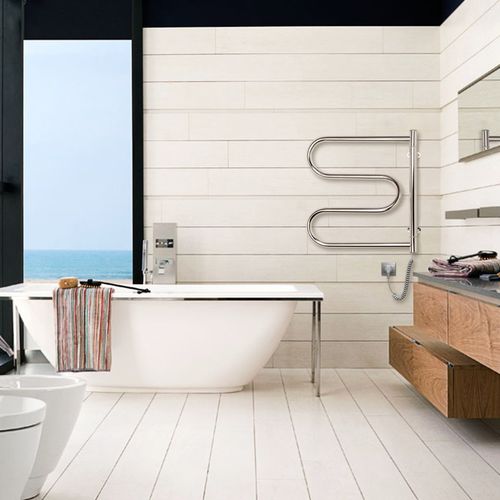Scaldasalviette elettrico - LASSO HP-I - MARIO DESIGN RADIATORS - contemporaneo / in acciaio inossidabile / da parete
