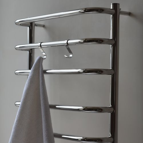 Servomuto da parete contemporaneo - ROUND  - MARIO DESIGN RADIATORS - in acciaio inossidabile / individuale / da bagno