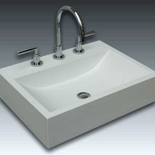 Lavabo da appoggio - CLUB 1 - WATERGAME COMPANY - in composito / lucido / rettangolare