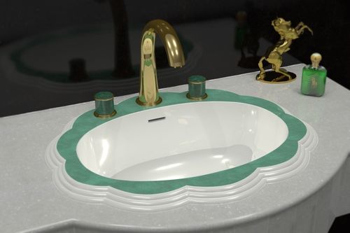 Lavabo da incasso - PRINCESS - WATERGAME COMPANY - in materiale composito / su misura / personalizzabile