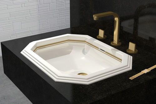 Lavabo da incasso - ZENITH 2 - WATERGAME COMPANY - in materiale composito / personalizzabile / ottagonale