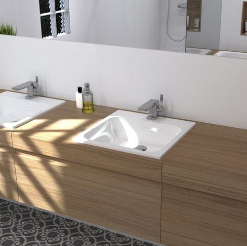 Lavabo da incasso - WATERGAME COMPANY - in materiale composito / finitura opaca / lucido