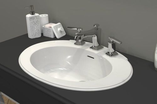 Lavabo da incasso - ATHENA 2 - WATERGAME COMPANY - in materiale composito / finitura opaca / lucido