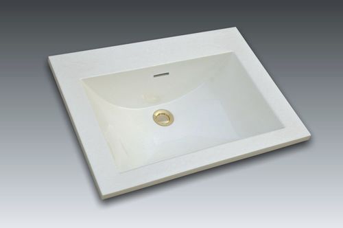 Lavabo da incasso - METRO 2 - WATERGAME COMPANY - in materiale composito / con miscelatore / finitura opaca