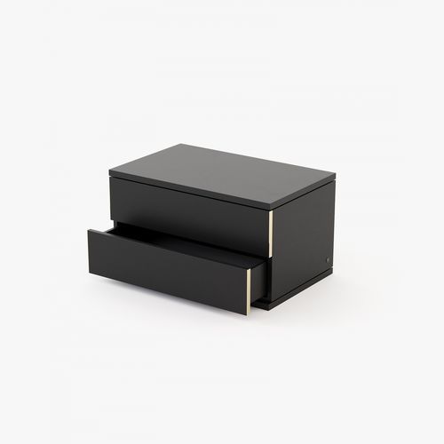 Comodino contemporaneo - CAIRO  - Laskasas - in legno laccato opaco / rettangolare / con cassetti