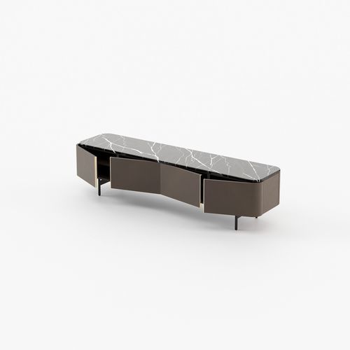 Mobile porta TV contemporaneo - NORMAN  - Laskasas - su misura / con ripiani / in legno