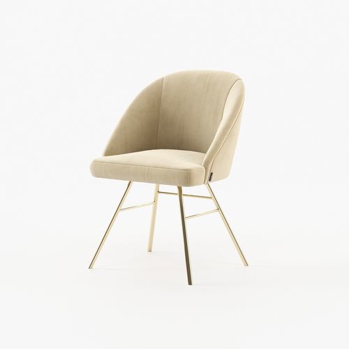 Sedia da pranzo design scandinavo - LOREN - Laskasas - da interno / in tessuto / con supporto in metallo