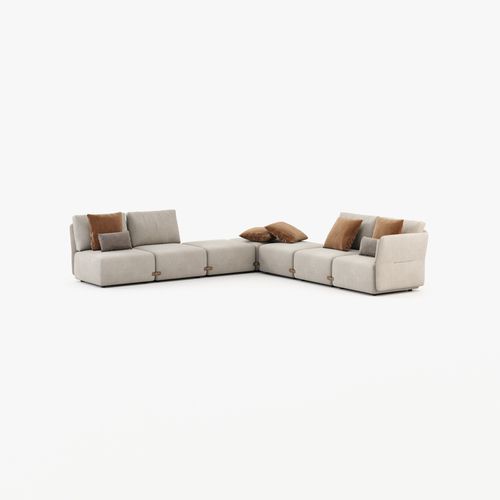 Divano modulare - CASABLANCA  - Laskasas - contemporaneo / in tessuto / con braccioli