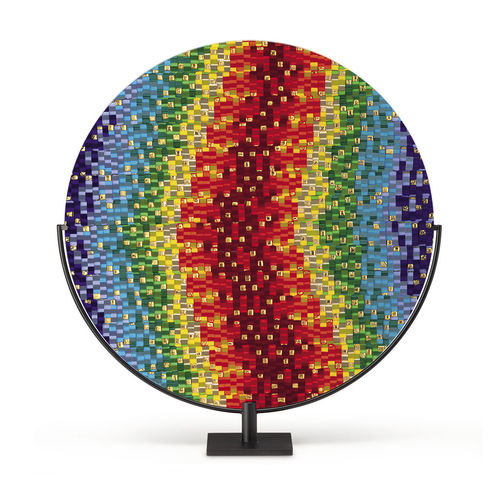 Scultura in metallo - IMPRESSION DISK - veveglass - in vetro di Murano / fatta a mano / da appoggio