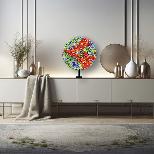 Scultura in vetro di Murano - ISLAND DISK - veveglass - fatta a mano / Made in Italy / da appoggio