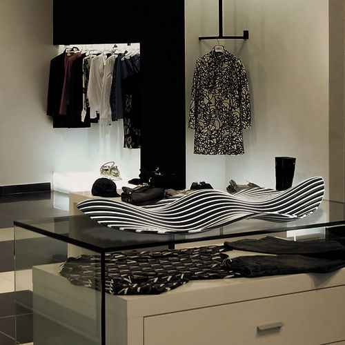 Centrotavola in vetro di Murano - ELLISSE WAVY STRIPS - veveglass - fatto a mano / contemporaneo / personalizzabile