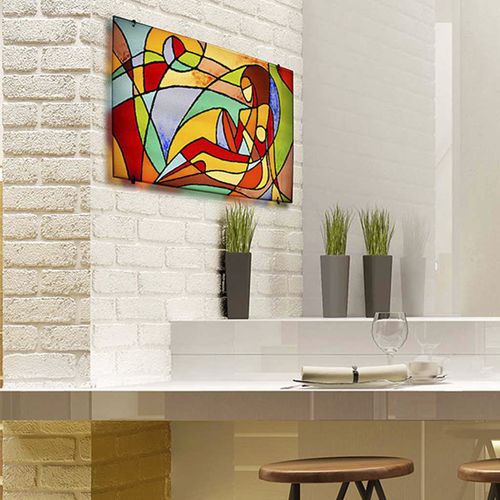 Quadro su vetro - SERENITY - veveglass - astratto / geometrico / contract