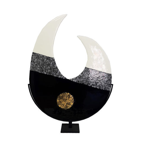 Scultura in vetro di Murano - DIGA - veveglass - fatta a mano / da appoggio / bianca